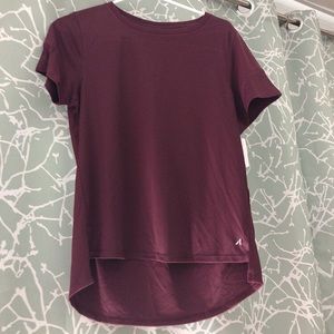 Women beet color high low t-shirt